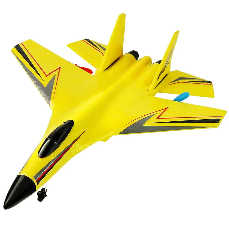 RC Plane for Kids – Easy-to-Control 2CH Foam Remote Control Airplane for Boys & Girls, Long Range Wireless RC Toy with 2 Rechargeable Batteries – Yellow
