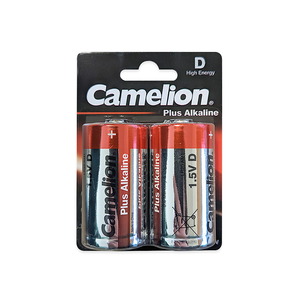 Camelion D Plus Alkaline Blister Pack of 2