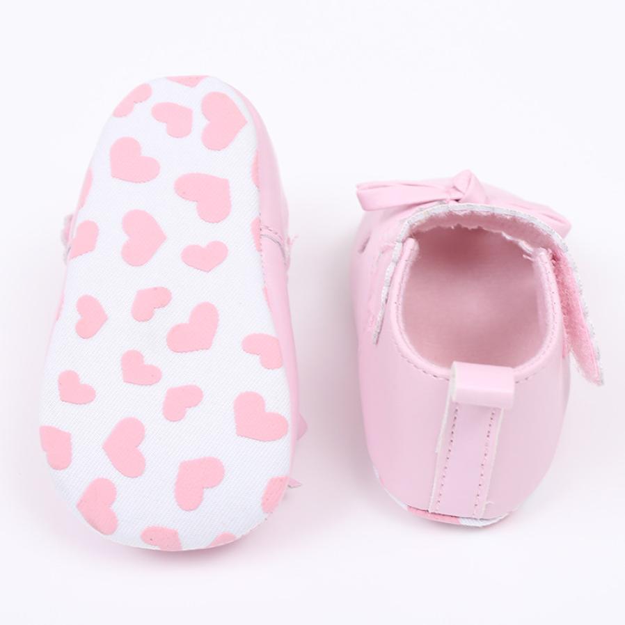 Newborn Infant Baby Girls Crib Shoes Soft Sole