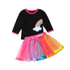 Newborn Toddler Baby Girl Clothes Rainbow T shirt