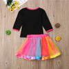 Newborn Toddler Baby Girl Clothes Rainbow T shirt