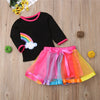 Newborn Toddler Baby Girl Clothes Rainbow T shirt