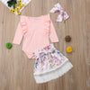 Princess Cute Toddler Baby Girls Clothes 3PCS