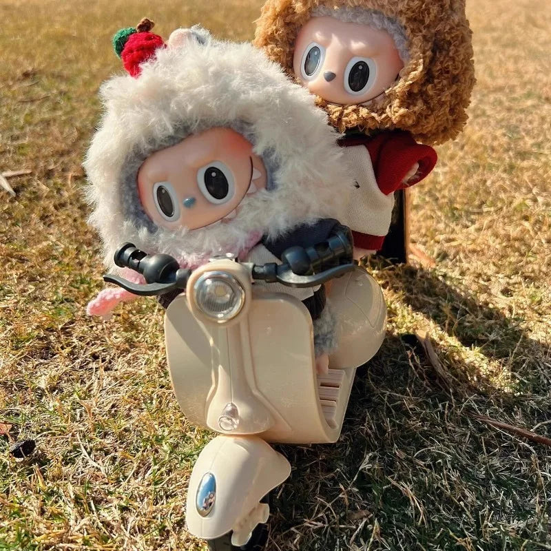 Labubu Doll Mini Electric Motorcycle,labubu Doll Accessories, Fun Cute