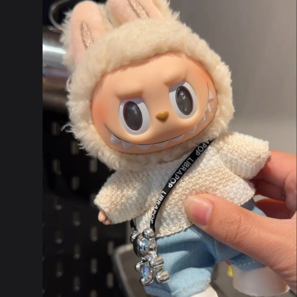 Doll Designer Clothes Suitable For V1/2/3 Labubu T-shirt Pants Little