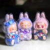PopMart Monster Labubu V1 V2 Sit Party Transparent Protective Shell