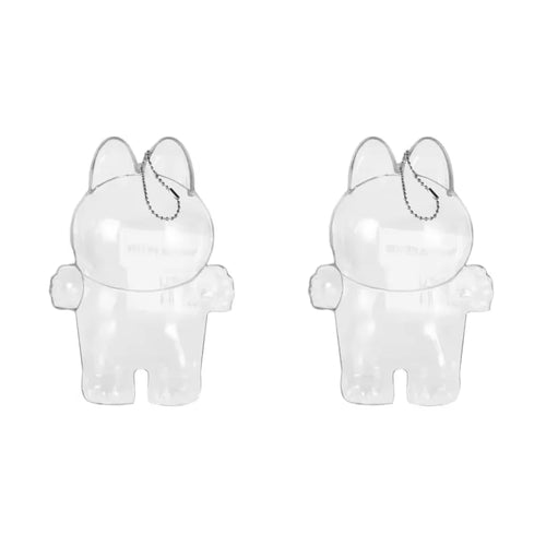 PopMart Monster Labubu V1 V2 Sit Party Transparent Protective Shell