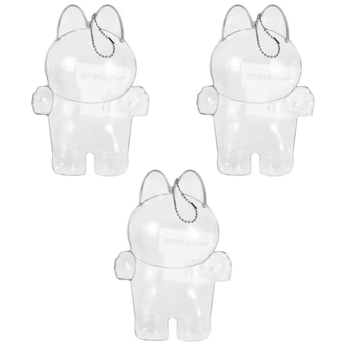 PopMart Monster Labubu V1 V2 Sit Party Transparent Protective Shell