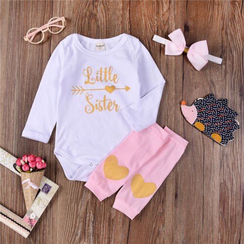 Toddler Infant Baby Girl Outfits Clothes Bodysuit