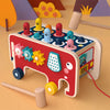 Toddlers Kids Wooden Pounding Bench Animal Bus Toys