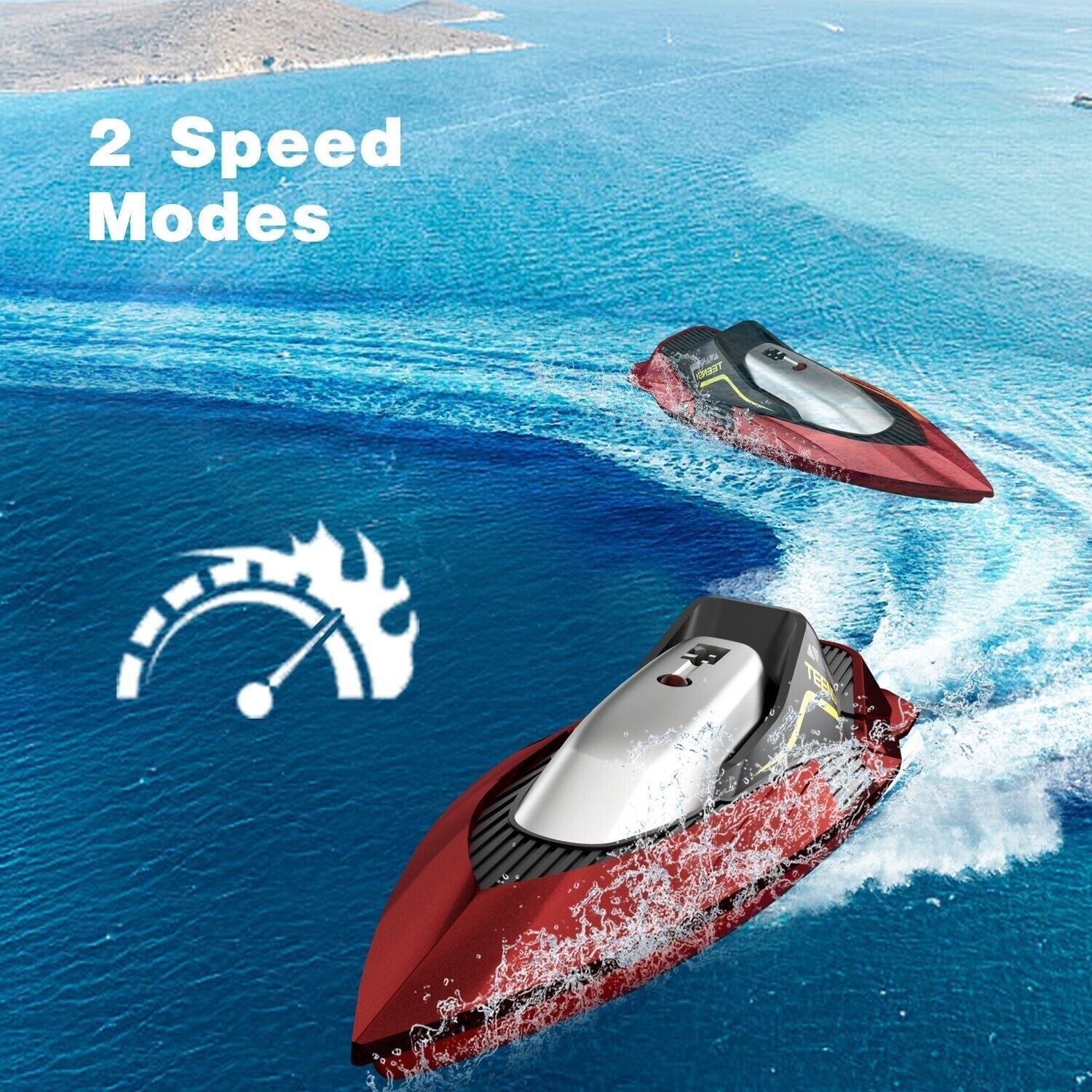 Fast RC Boat For Pools And Lakes, 2.4 GHz 20- MPH Racing Boats