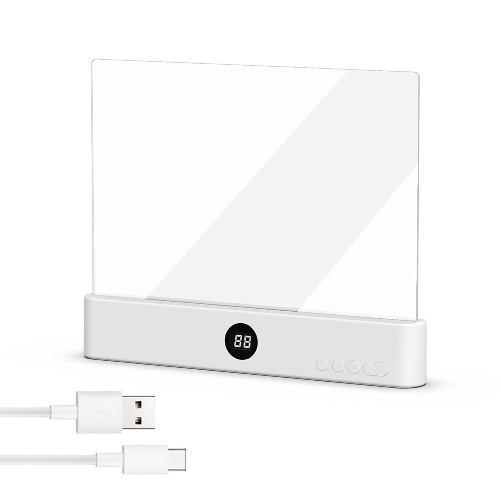 LED Page Lamp for Books and Night Stand – USB Rechargeable Flat Panel Reading Light for Paper Books, Eye-Friendly Night Light