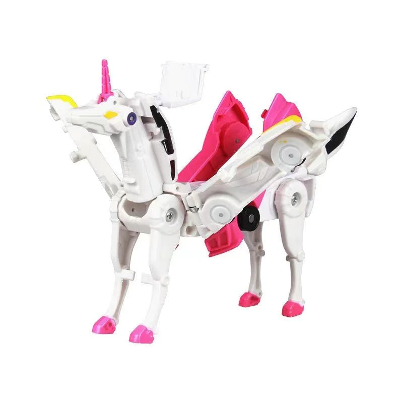2 in 1 Unicorn Car Figurines with Magnetic Transformation