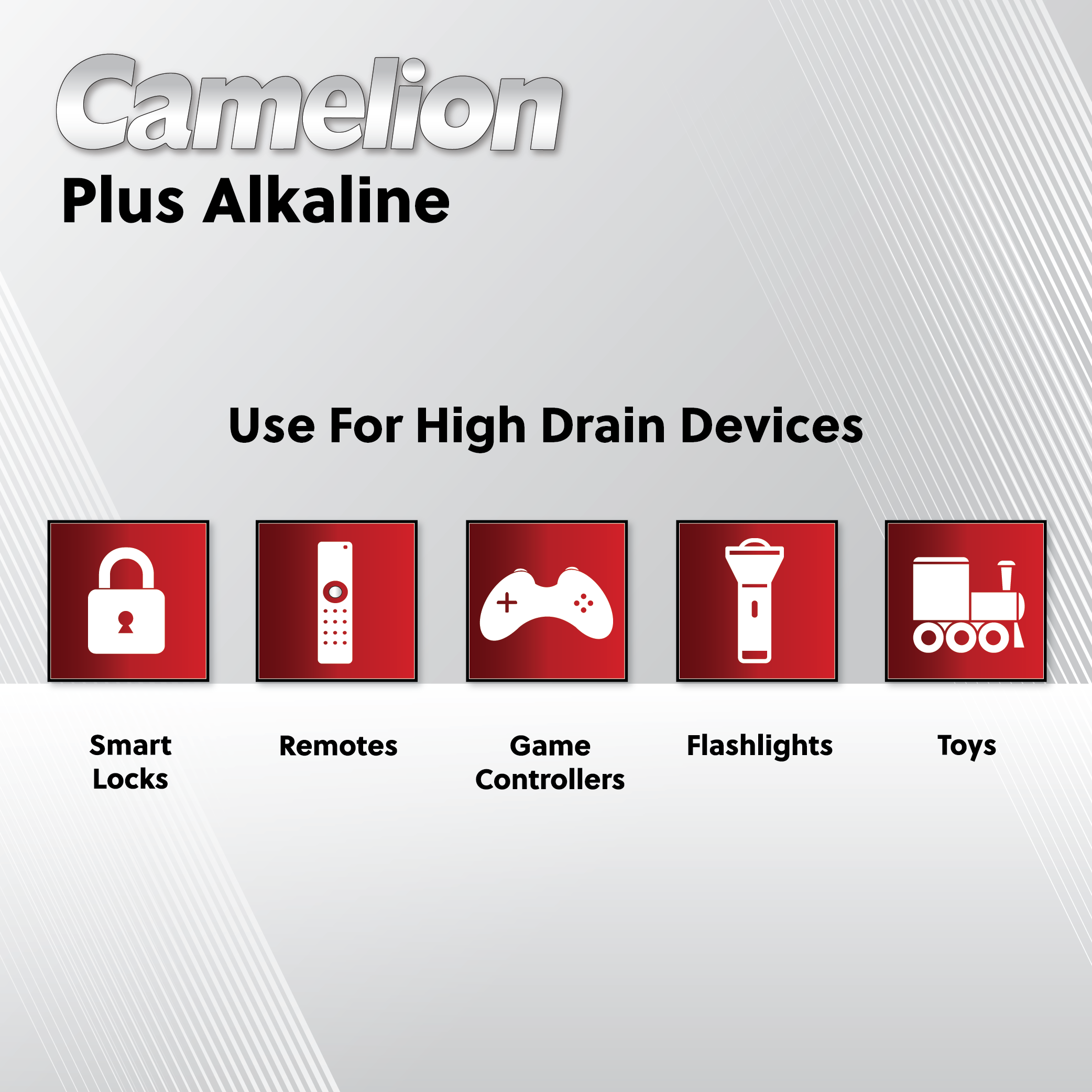 Camelion D Plus Alkaline Plastic Tub of 4