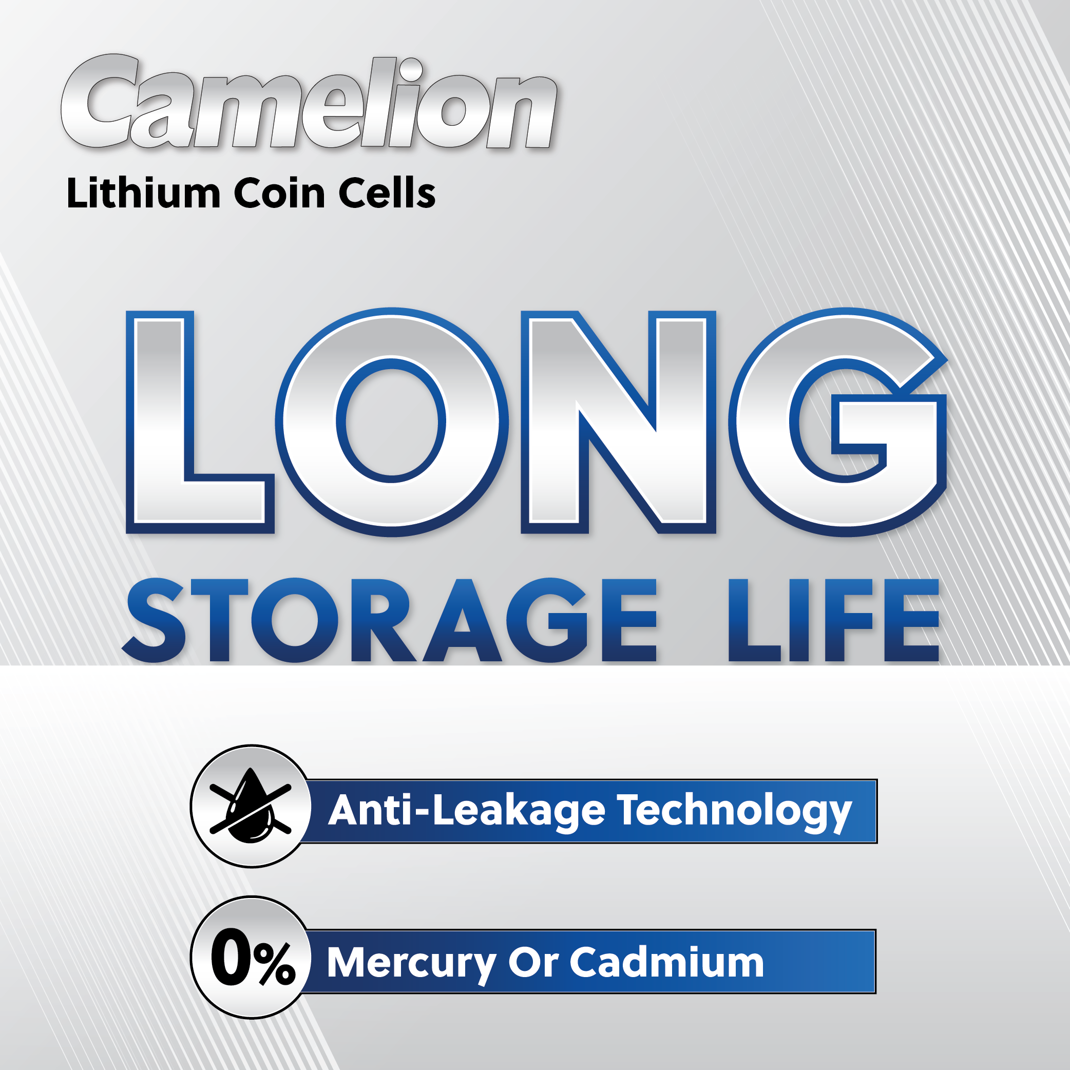 Camelion CR2450 3V Lithium Primary Coin Cell Battery (Three Packaging