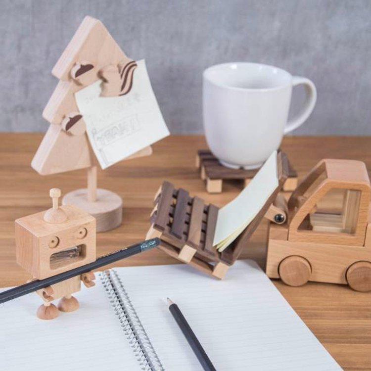 Wooden Robot Pencil Sharpener
