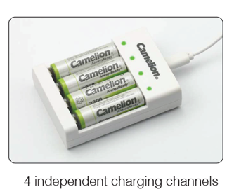 Camelion AAA Ni-Mh Always Ready Rechargeable Batteries (8) + Charger
