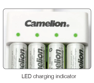 Camelion AAA Ni-Mh Always Ready Rechargeable Batteries (8) + Charger