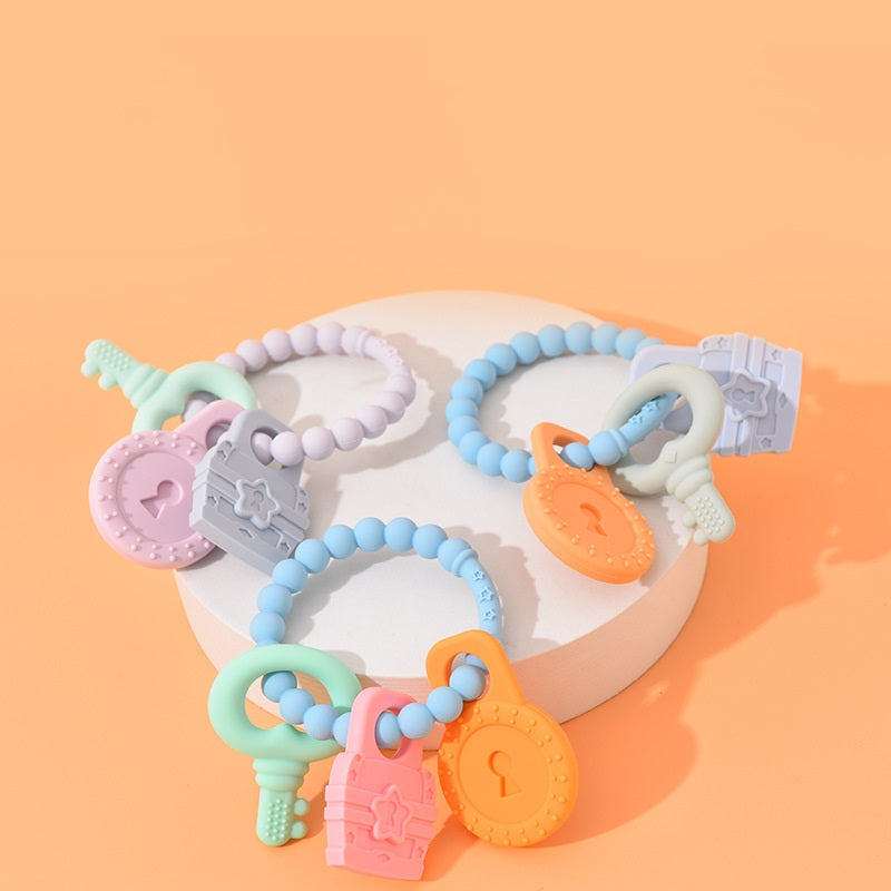 Baby Teething Toys – Key Bracelet Silicone Teething Sticks