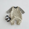 Spring and Autumn Baby Kids Unisex Striped Pattern Long Sleeves Top