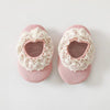 Baby Lace Ruffle Design Solid Color Breathable Rubber Sole Shoes