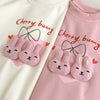 Autumn Arrival Baby Unisex Cartoon Long Sleeves Rabbits and Letters
