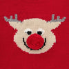 Baby Christmas Elk Pattern Solid Color Knitted Sweater Rompers