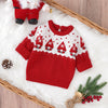 Baby Christmas Print Pattern Crewneck Pullover Knitwear Sweater