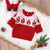 Baby Christmas Print Pattern Crewneck Pullover Knitwear Sweater