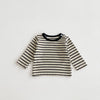 Spring and Autumn Baby Kids Unisex Striped Pattern Long Sleeves Top