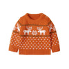Baby Boy And Girl Christmas Giraffe Pattern Long Sleeved Pullover Swea