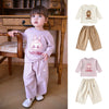Spring and Autumn Baby Kids Cartoon Pattern Long Sleeves Top and Pants