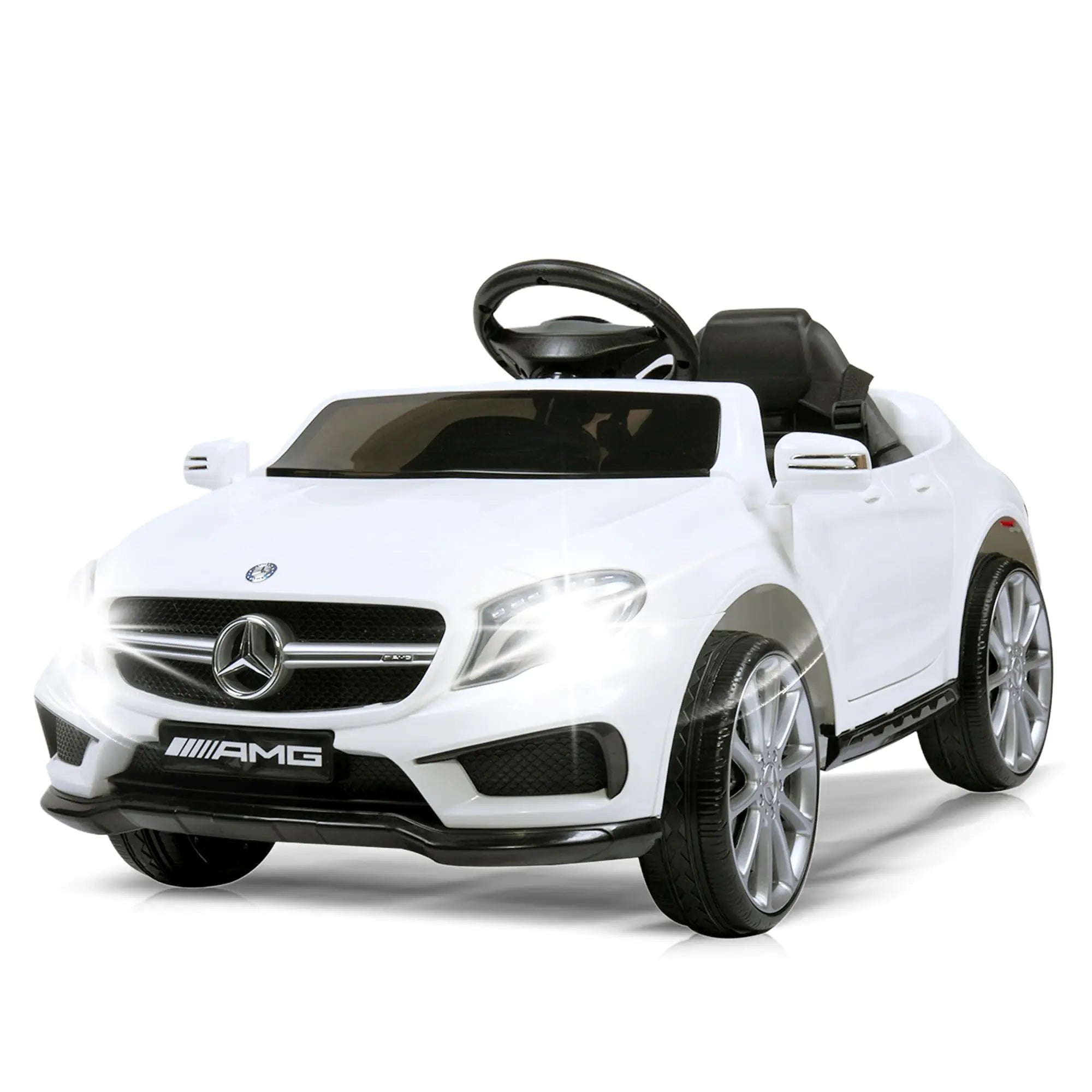 Licensed Mercedes Benz Electric Car for Kids by TOBBIToddler Electric VehicleChildren Ride On Toy with Parental Remote Control/Double Doors/5 Point Safety Belt/LED Lights for Ages 3+