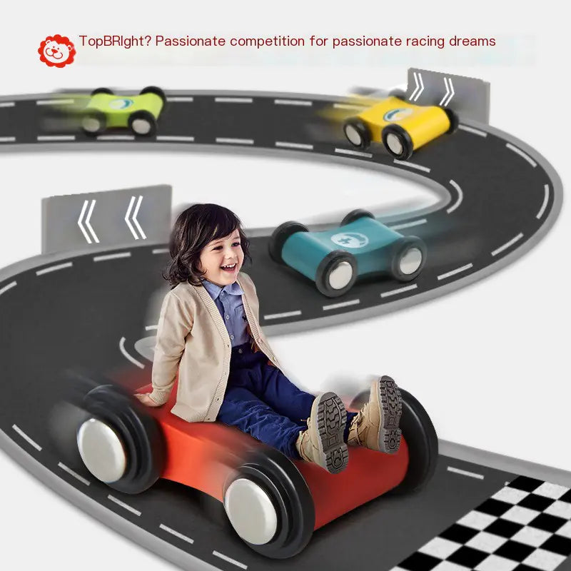 Tebao Sliding Track Car Parking Playset for Kids