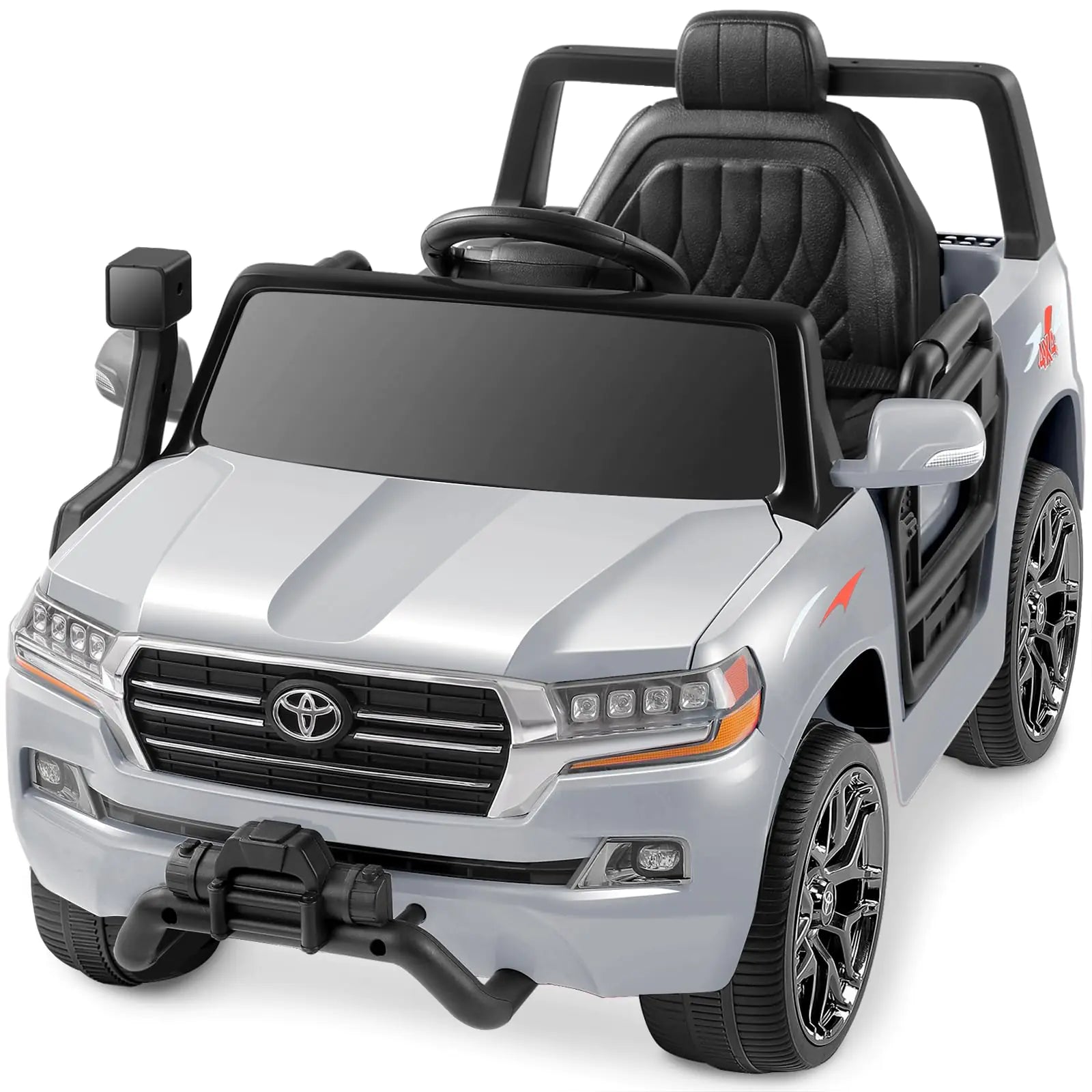 ELEMARA Toddler Toyota Electric Car 12V with DIY Block Space and Storage - Gray