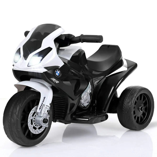 Costzon Kids Electric Ride on Motorcycle w/Headlights &Music Pedal Licensed BMW 6V Battery Powered 3 Wheels Motorcycle Toy for Children Boys & Girls (Black)